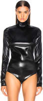 Thumbnail for your product : Givenchy Faux Leather Turtleneck Bodysuit in Black | FWRD