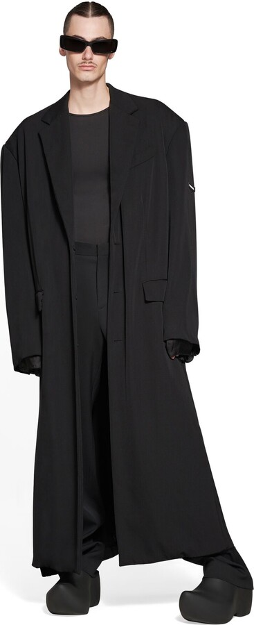 Skater Tailored Coat in Black