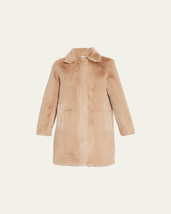 Akris Punto Faux-Fur Collared Coat