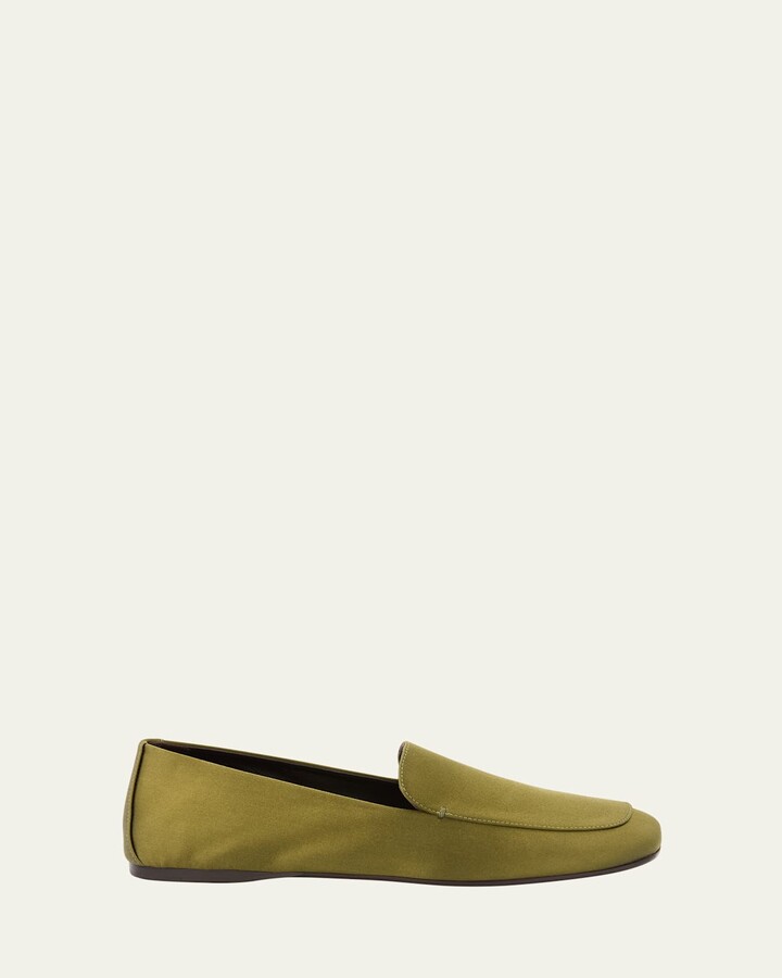 KHAITE Monroe Satin Loafers