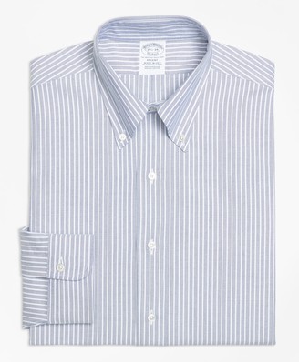 Brooks Brothers Original Polo Button-Down Oxford Regent Fitted Dress Shirt, Ground Stripe