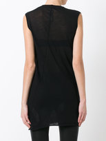 Thumbnail for your product : Rick Owens elongated sheer tank top