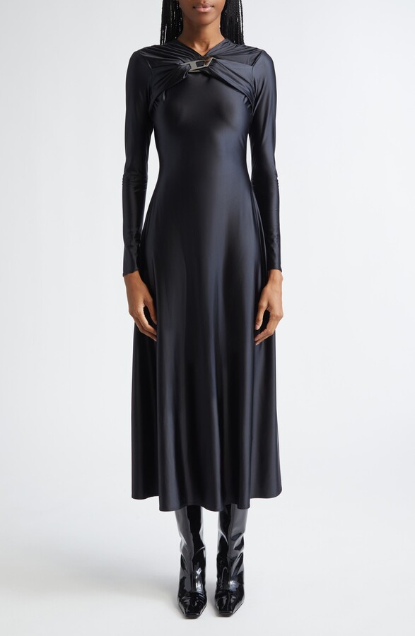 Diesel D-iamo Draped Long Sleeve Dress