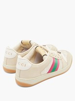 Thumbnail for your product : Gucci Screener Gg-monogram Leather And Lame Trainers - Cream Multi