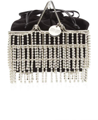 Judith Leiber Couture Crystal Fringe Shopping Basket Top Handle Bag