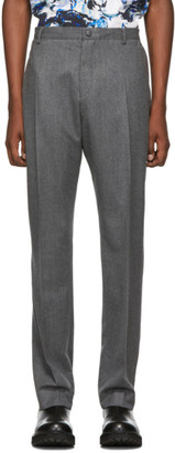 Kenzo Grey Flannel Slim Trousers