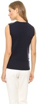 Thumbnail for your product : Opening Ceremony Striped Fur Sleeveless Pullover