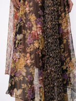 Thumbnail for your product : Mes Demoiselles Floral-Print Pleated Skirt