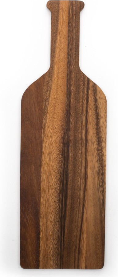 Ironwood Gourmet 28441 Wine Bottle Paddle Board, 0.5 x 5 x 16 inches, Brown
