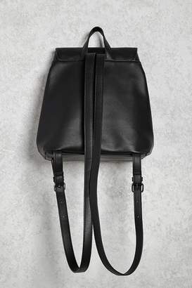 Forever 21 Faux Leather Buckle Backpack