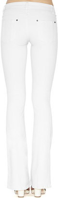 Alice + Olivia Stacey Stretch Boot-Cut Jeans, White