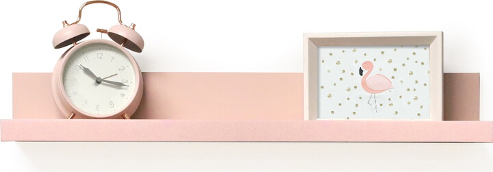 Lewis Hyman InPlace Rectangle MDF Modern French Floating Picture Ledge Shelf, 24Wx3.5Hx4.5L, Pink Matte