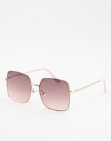 Thumbnail for your product : Skinnydip retro square sunglasses in smokey ombre