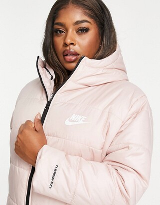 nike classic longline padded jacket with hood