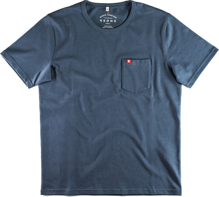 &Sons Trading Co Blue Boxer Pocket T-Shirt Navy