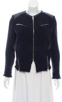 Thumbnail for your product : IRO Leather-Trimmed Zip-Up Jacket