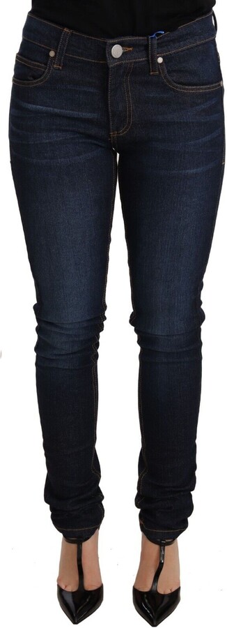 Elegant Low Waist Skinny Designer Women's Jeans