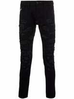 Thumbnail for your product : Philipp Plein New Skinny Fit destroyed jeans
