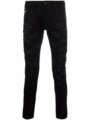 Philipp Plein New Skinny Fit destroyed jeans