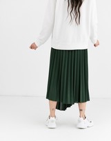 Thumbnail for your product : ASOS DESIGN cut about wrap pleated city maxi skirt