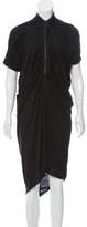 Thumbnail for your product : Lanvin Zip-Accented Midi Dress Black Zip-Accented Midi Dress