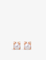 Thumbnail for your product : Cartier C de 18ct rose-gold and Akoya pearl earrings