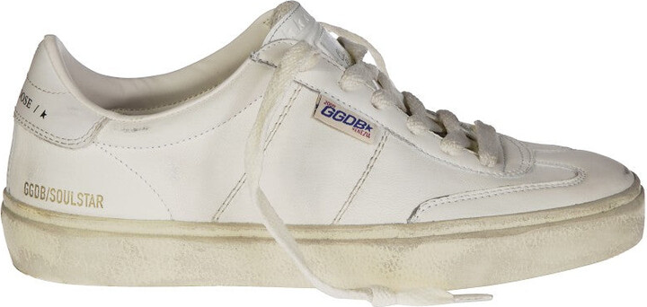 Golden Goose Soul Star Low-Top White Leather Sneakers