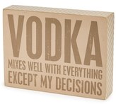 Thumbnail for your product : PRIMITIVES BY KATHY 'Vodka Mixes Well' Box Sign