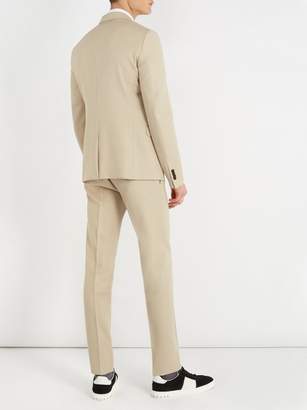 Valentino Notch Lapel Wool Suit - Mens - Beige