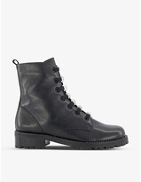 Thumbnail for your product : Dune Pinney encrusted lace-up leather ankle boots