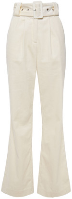 Hofmann Copenhagen Belted Cotton-blend Corduroy Flared Pants