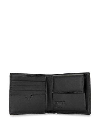 Loewe Bi-Fold Crosshatch Leather Wallet