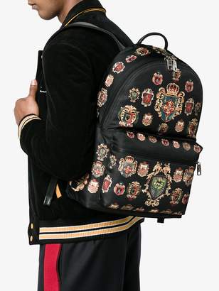 Dolce & Gabbana Vulcano insignia print backpack
