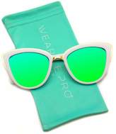 Thumbnail for your product : Cat Eye WearMe Pro Womens Mirrored Revo Reflective Lenses Oversized Cateyes Sunglasses