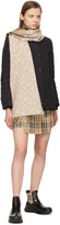 Thumbnail for your product : Burberry Beige Cashmere Check & Monogram Scarf