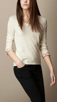 Thumbnail for your product : Burberry Epaulette Detail Cashmere Sweater