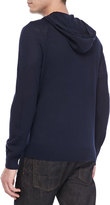 Thumbnail for your product : Vince Lightweight Merino Wool Hoodie, Navy