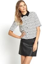 Thumbnail for your product : Love Label Heart Print Boxy Blouse