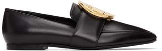Burberry Black Leather TB Almerton Loafers
