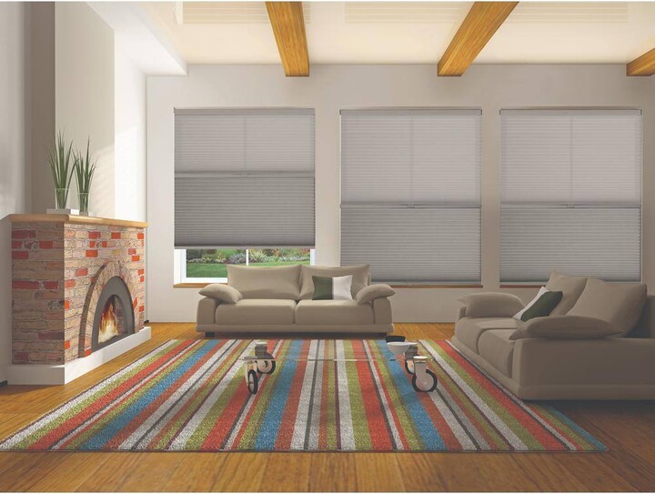 BlindsAvenue Sticks and Stones Cordless Day/Night UV Blocking Fabric Cellular Shade with 9/16 in. Single Cell, 42.5 in. W x 72 in. L