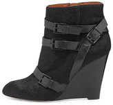 Thumbnail for your product : Rebecca Minkoff Maggie Calf Hair Wedge Bootie, Black