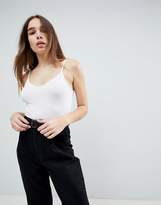 Thumbnail for your product : ASOS DESIGN cami body in fancy rib in white
