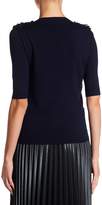 Thumbnail for your product : Oscar de la Renta Sequin Applique Wool Blend Sweater
