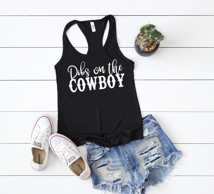 Etsy Cowboy Tank Top - Dibs On The Cute Tank Top Boyfriend Country Concert Music Women's