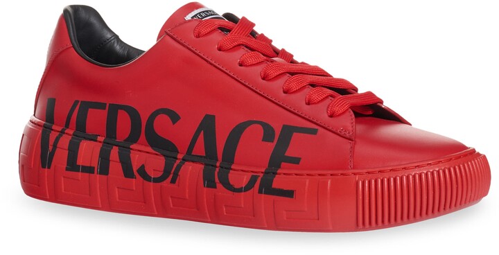 versace shoes red
