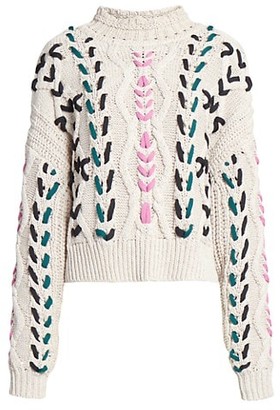 Etoile Isabel Marant Zola Cropped Cableknit Sweater