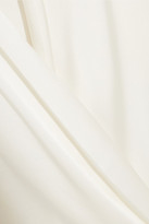 Thumbnail for your product : Pallas Wrap-effect Silk-satin Shirt - Ivory