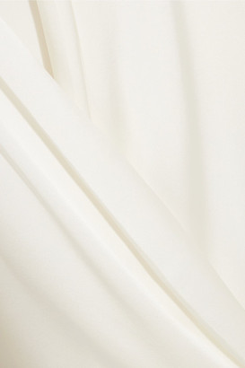Pallas Wrap-effect Silk-satin Shirt - Ivory