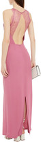 Thumbnail for your product : Samsoe & Samsoe Samse Samse Willow Lace-trimmed Open-back Crepe Maxi Dress
