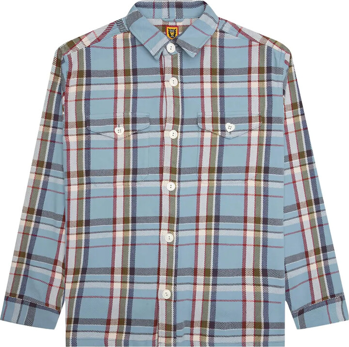 Human Made Plaid Heart-Button Shirt